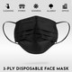Disposable Black Face Masks - 50 PCS